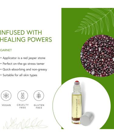 Honeybee Gardens Crystal Infused Body Oil Rollerball, Garnet, Organic, Moisturizing, Non-Greasy, for All Skin Types, 2 Fl Oz rbgarnet 0.34 Fl Oz (Pack of 1) - Buy Online on GoSupps.com