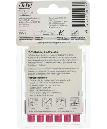 TePe Interdental Brush Pink 0.4mm - 6 Pieces Pack | Effective Oral Care & Dental Hygiene - Buy Online on GoSupps.com