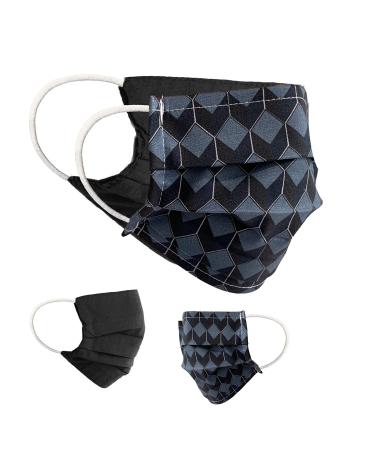 BAF Community Masks 2 via Pack Set Unisex makeshift mask Agible Mundsprung Mund and nose protection turning mask with motif cotton bci washable 1 piece (2-pack) colored/dark-6