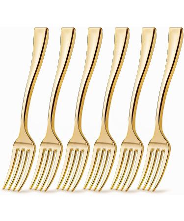 80 Count Plastic Mini Gold Tasting Forks - Perfect for Appetizers, Desserts, and Cocktails - Posh Setting Gold Forks (4 inch) - Buy Online on GoSupps.com