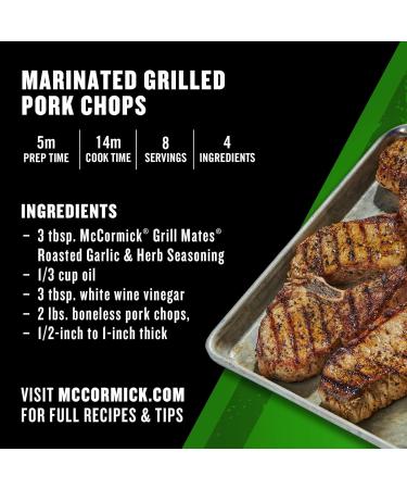 McCormick Grill Mates Roasted Garlic & Herb 2.75 Oz - Buy Online on GoSupps.com