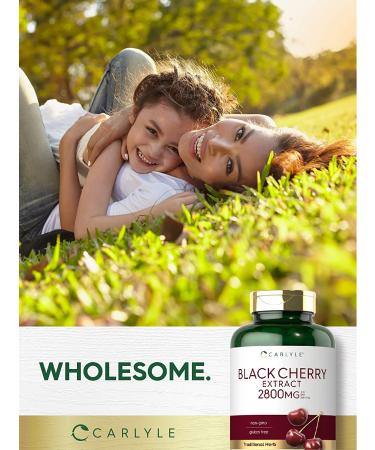 Black Cherry Extract Concentrate 2800mg | 240 Capsules | Non-GMO & Gluten Free | Prunus Serotina Supplement - Buy Online on GoSupps.com