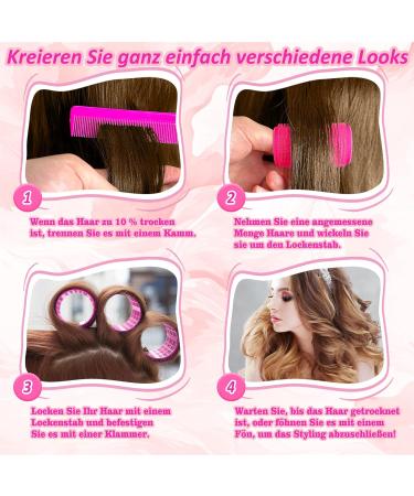 Buy Dadapanghu Curling Winder Set - 37 Pieces of Self-Adhering Hair Rollers & Combs for Effortless Heat-Free Curls - Perfect for All Hair Lengths - Buy Online on GoSupps.com