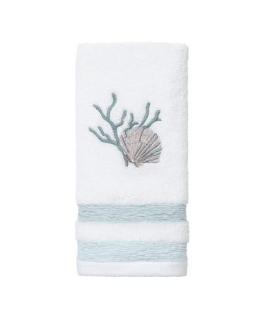 Avanti Linens - Fingertip Towel, Soft & Absorbent Cotton Towel (Coastal Terrazo) White Small Multicolor Fingertip Towel