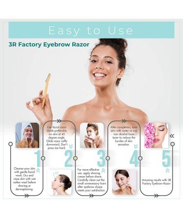 Ladies Facial Hair Razors - Face Shavers for Women Peach Fuzz | Women's Dermaplaning Tool for Removing Fine Hairs on Eyebrows, Face, and Neck - 3R Factory - Buy Online on GoSupps.com