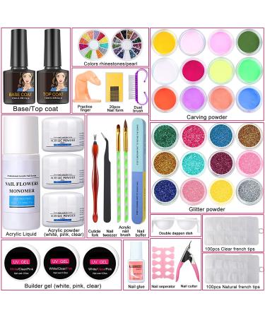 Professional Acrylic Nail Kit with Colorful Acrylic Powder and Liquid Monomer Set - Buy Online on GoSupps.com