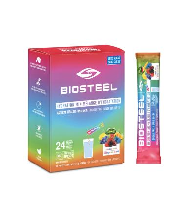 BioSteel Hydration Mix Great Tasting Hydration with Zero Sugar and No Artificial Flavours or Preservatives Rainbow Twist Flavour 24 Single Serving Packets
