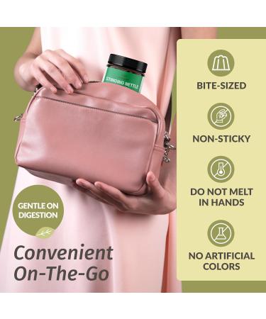 HERBAMAMA Stinging Nettle Gummies - 7500mg Stinging Nettle Root Extract for Urinary Tract Support for Women & Men - Vegan Non-GMO Urtica Dioica Supplement - 60 Pectin-Based Apple-Flavored Chews - Buy Online on GoSupps.com