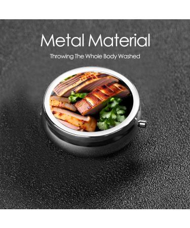 Golden Roastround Pill Box - 3 Compartment Portable Travel Organizer for Vitamins & Medications - Buy Online on GoSupps.com