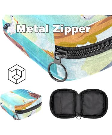 Portable Women's Menstrual Cup & Tampon Storage Bags - Albatros-Vogel Landscape Pattern | Ideal for Teenage Girls - Buy Online on GoSupps.com