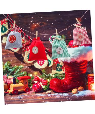 STOBAZA Nativity Advent Calendar 1 set Party Aging Advent Draw Bag Present Pouches Candy Hanging Christmas Countdown Bags - Buy Online on GoSupps.com