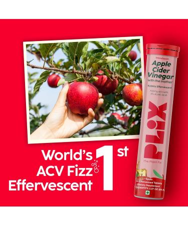 PLIX Apple Cider Vinegar Effervescent Tablets - 700mg ACV with Vitamin B12 & B6 | Vegan Sugar-Free Non-GMO Gluten-Free | 60 Tablets x 4 Packs - Buy Online on GoSupps.com