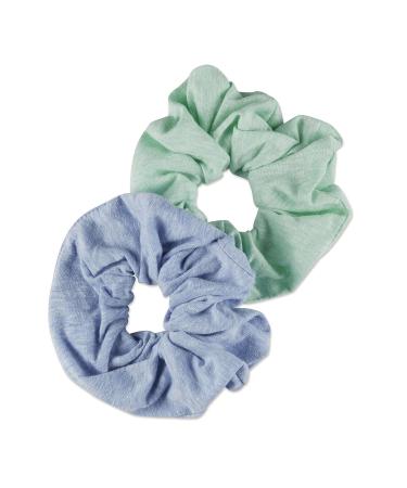 Scunci Upcycled JUMBO Scrunchies (Blue Mint, 2-Pack) | Eco-Friendly & Sustainable Cotton - Buy Online on GoSupps.com