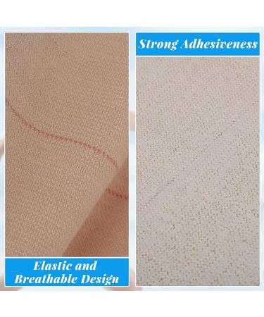Adhesive Elastic Tape Wrap Bandage for Sports Injuries - Beige, 4 Rolls - 4x5 Yard - Buy Online on GoSupps.com