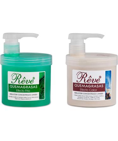  REVE REVE Fat Burning Pack with Hot + Cold Effect Powerful Anti-Cellulite Firming Gel Cream for Men and Women 500ml + 500ml - Buy Online on GoSupps.com