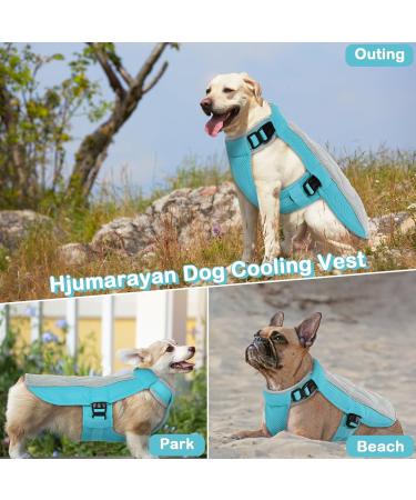 Hjumarayan Cooling Vest for Dogs - Breathable Summer Cooling Coat with D-Rings | Ideal for Hot Days - Blue Size S - Buy Online on GoSupps.com