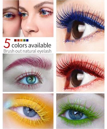 Blue Mascara Voluminous Waterproof Cat Eye Makeup Color Mascara for Eyelashes Best Volumizing Lengthening Curling Defining Washable Eye Lashes Party Stage Use Women Girl Valentine's Christmas Gift - Buy Online on GoSupps.com