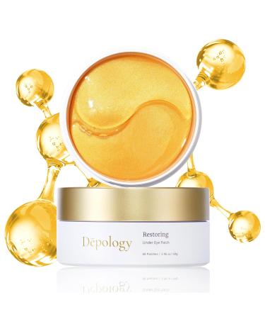 Depology Restoring Hydrogel Under Eye Patch - 60 Brightening Caffeine Gold Pads for Dark Circles Puffiness & Wrinkles - Travel-Friendly - Buy Online on GoSupps.com