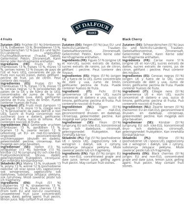 St Dalfour St. Dalfour Emily in Paris Edition 100% Fruit Gift Set No Added Sugar Gluten Free 3 x 284 g Four Fruits Fig Black Cherry - Buy Online on GoSupps.com