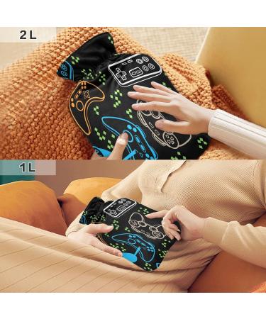 Light Pattern Joystick Hot Water Bottle 2L Pain Relief & Bed Warmer | Heat Bottles for Cramps & Comfort - Buy Online on GoSupps.com