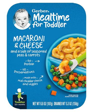 Gerber Macaroni & Cheese with Seasoned Peas & Carrots - 12+ Months, 6.6 oz - Buy Online on GoSupps.com