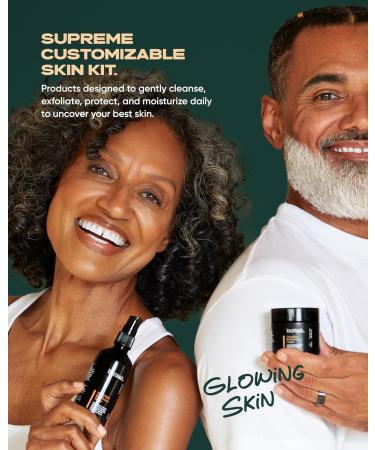 Buttah Skin Supreme Kit | Oil-Free Gel Cream Vitamin C Serum & Cleanser for Melanin Rich Skin | Black Owned Skincare - Buy Online on GoSupps.com