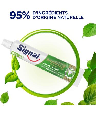 SIGNAL - Integral 8 Nature Fresh Breath Toothpaste Prebiotic Effect - Complete Protection 3x more effective - 95% ingredients of natural origin - 75ml - Buy Online on GoSupps.com