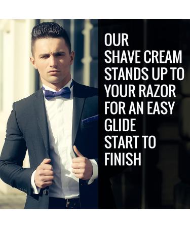 Truman's Gentlemen's Groomers Men's Shave Cream - Ultimate Smooth Close Shave Eliminates Razor Burn & Breakouts - 5oz Macadamia & Safflower Oils - Buy Online on GoSupps.com
