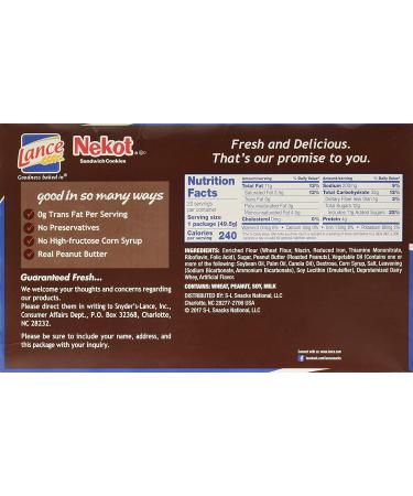 Lance Nekot Peanut Butter Cookies - 69.8 Ounce | Delicious Treats for Snacking - Buy Online on GoSupps.com