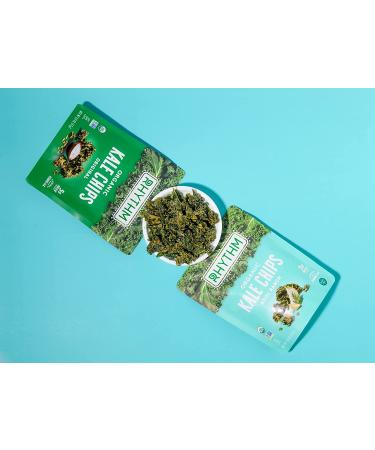 Rhythm Superfoods Kale Chips Variety Pack - Original, Zesty Nacho, Kool Ranch, Mango Habanero - 2.0 Oz (Pack of 4) - Organic, Non-GMO, Vegan, Gluten-Free Superfood Snacks - Buy Online on GoSupps.com