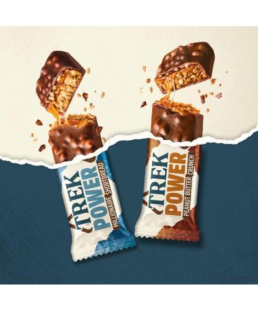 Plant-Based TREK Protein Power Bar Peanut Butter Crunch - Gluten-Free Vegan Snack | 55g x 16 Bars - Buy Online on GoSupps.com