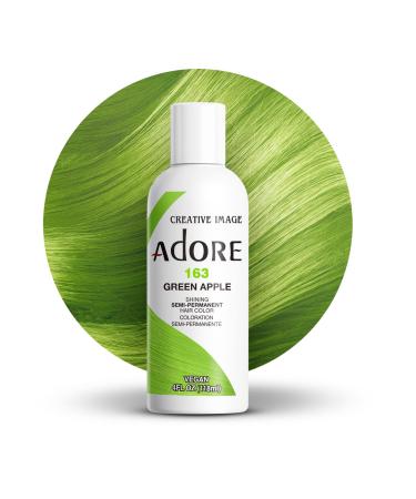 Adore Shining Semi Permanent Hair Color Green Apple (163) 118 ml Green Apple #163 118 ml (1 pack)