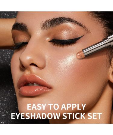 Beauty Glazed 2-in-1 Cream Eyeshadow Stick for Brightening Eyes | Matte Shimmer Cream Eyeshadow Pencil | Cruelty-Free Cosmetics - 02 Orange - Buy Online on GoSupps.com
