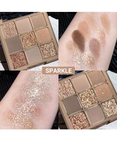 Palette de Fards Paupi res Mat Nude-Brun Maquillage Fard paupi res Longue Tenue et r sistant l'eau 9 Teintes modulables avec Finitions Mates satin es et Scintillantes 05# - Buy Online on GoSupps.com