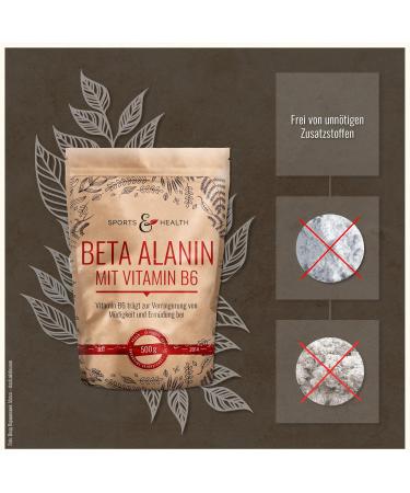Beta Alanine Powder 500g - High-Quality Vegan Supplement with Vitamin B6 | Fight Fatigue & Boost Performance | Includes Measuring Spoon - Buy Online on GoSupps.com