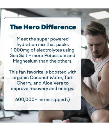 Feel Goods Hydration Hero Electrolytes Powder - Sugar Free Organic Coconut Water Keto & Vegan - 15 Count Lemon Lime Packets for On-the-Go Hydration - Buy Online on GoSupps.com