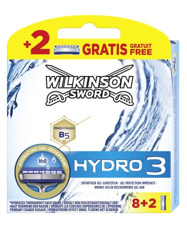 Wilkinson Sword Hydro 3 razor blades for men 10 blades razor 8 + 2 pcs