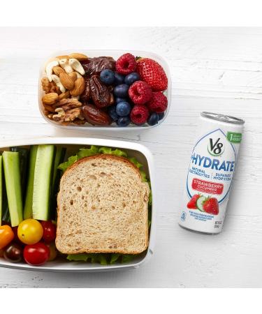 V8 +Hydrate Strawberry Cucumber Plant-Based Hydrating Beverage 8 oz. Can - 6 Pack x 4 - Buy Online on GoSupps.com
