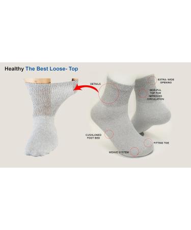 Basico Diabetic Socks 12 Pair - Men/Women Crew/Ankle 9-11 Black - Buy Online on GoSupps.com