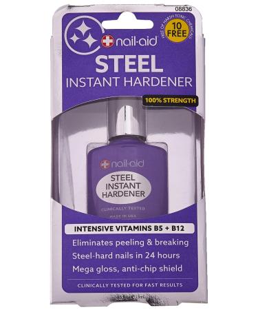 NAIL-AID Steel Instant Hardener Clear 0.55oz - Strengthens Nails, Fast-Drying Formula - Buy Online on GoSupps.com