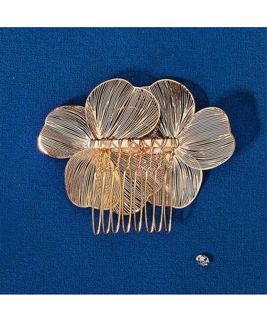 Bridal Wedding Hair Comb Bridal Wedding Hair Vintage Plate Hair Comb Vintage Headdress for Women and Girls 7x5.5cm Gold - Buy Online on GoSupps.com