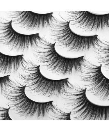 20 Pairs Manga False Eyelashes - Wispy Dramatic Volume & Cat Eye Strip Lashes | Handmade Natural Look - Mixed Pack of 5 - Buy Online on GoSupps.com