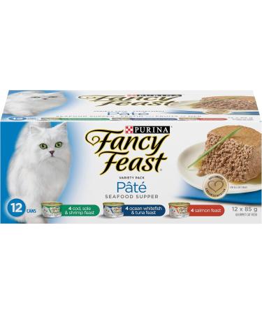 Fancy Feast Wet Cat Food Variety Packs - Deli Supper and Seafood Supper P t s (24 Cans) - Buy Online on GoSupps.com