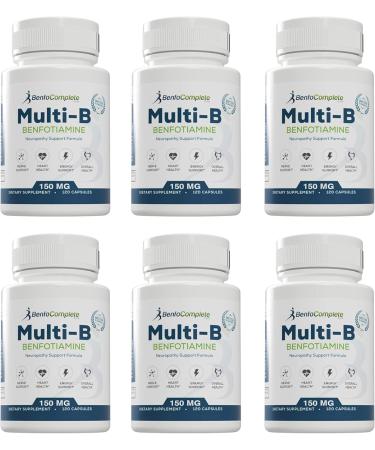 Benfotiamine Multi-B Neuropathy Support Formula 150mg 120 Gelatin Capsules per Bottle - Pack of 6 Bottles - Buy Online on GoSupps.com