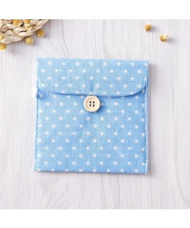 Cabilock Sky Blue Polka Dot Storage Pocket Organizer for Women | Stylish Sanitary Bag for Menstruation & Everyday Essentials - Buy Online on GoSupps.com