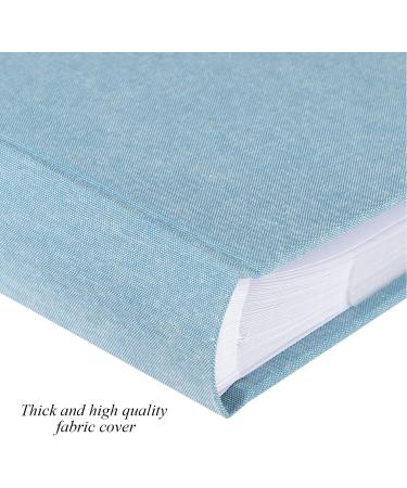 Buy Linen Photo Album 10x15 for 300 Photos | Perfect for Baby Wedding & Family Memories - Cyan-Blue - Buy Online on GoSupps.com