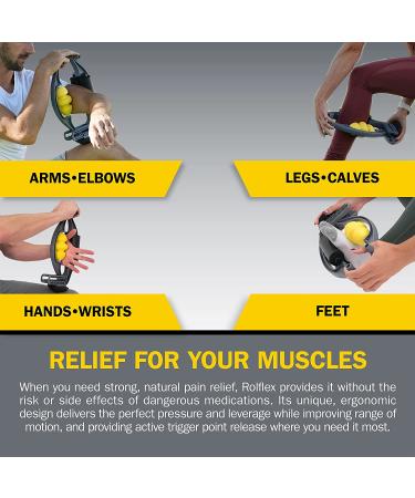 Rolflex Arm & Leg Massager for Tennis & Golfer's Elbow, Carpal Tunnel, Tendonitis - Trigger Point Relief for Wrist, Hand, Calf, Foot & Thigh - Active Release - Buy Online on GoSupps.com