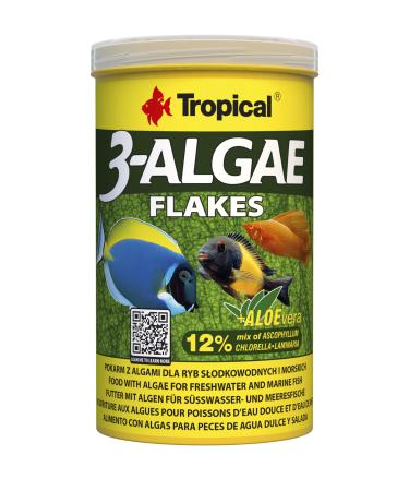 TROPICAL 3-Algae Flakes Food for Aquariums 1000 ml