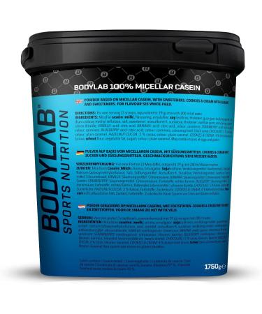 Bodylab24 Casein Micellar Chocolate 1750g 100% Pure Casein Rich in BCAA Amino Acids Long Feeling of Fullness Promotes Muscle Building Ideal During a Protein Diet - Buy Online on GoSupps.com