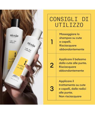 Nioxin Sistema1 Triphasic Kit Shampoo 150ml Conditioner 150ml Treatment 50ml mild thinning kit - Buy Online on GoSupps.com